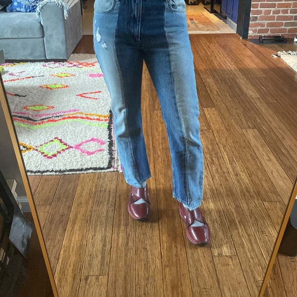 Isabel Marant two-tone mid-rise jeans - Picture 3 of 5